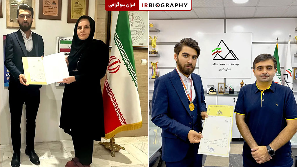 دریافت حکم قهرمانی امیر دانایی از فدراسیون کوهنوردی