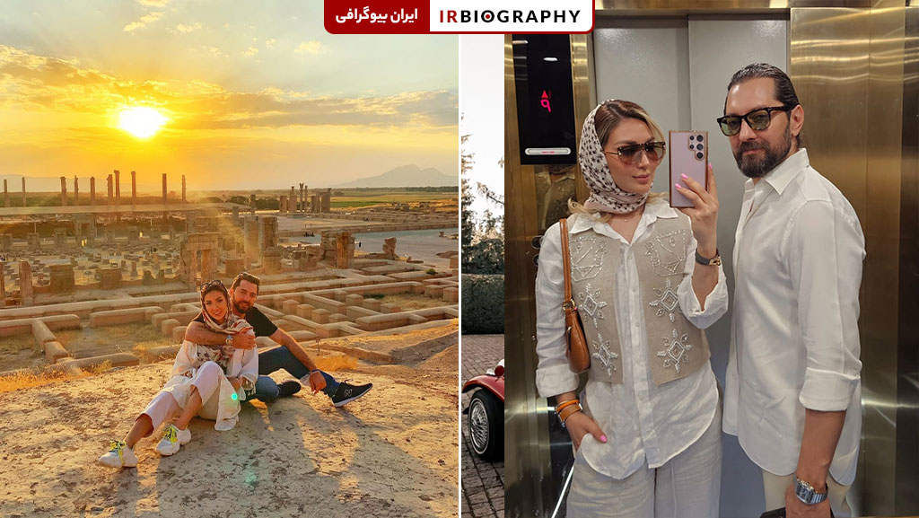 مینا مختاری در کنار بهرام رادان
