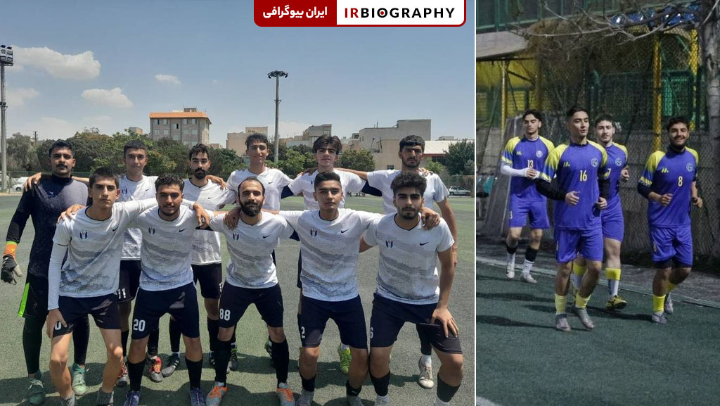 در حال تمرین برای مسابقات فوتبال